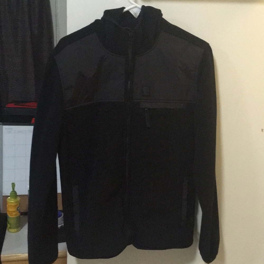 Topo Designs Polartec Fleece Full Zip Hoodie - Black - Size Medium - Men’s